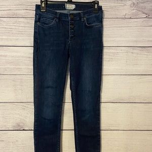 Free People Dark Wash High Waisted Jeans